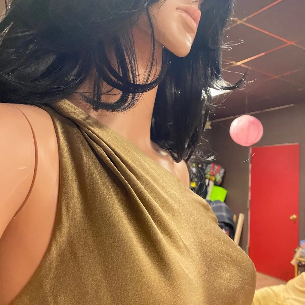 Ralph Lauren Champagne One Shoulder Dress - Picture 3 of 5